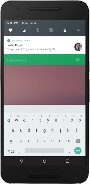 Android N odgovaranje na poruke iz obavestenja