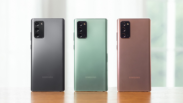 Tri modela nove Samsung Galaxy Note20 serije u nekoliko boja