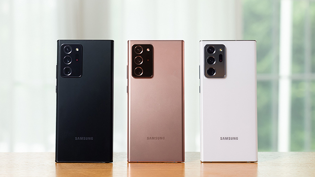 Samsung Galaxy Note20 Ultra serija u različitim bojama